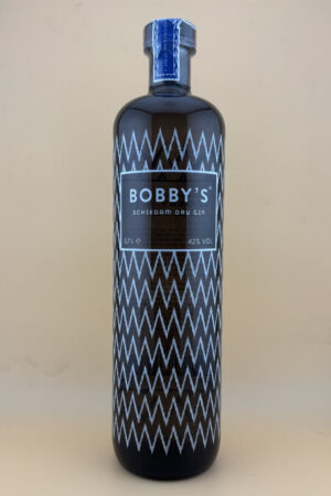 Bobby's Schiedam Dry Gin Blue Patterned Bottle